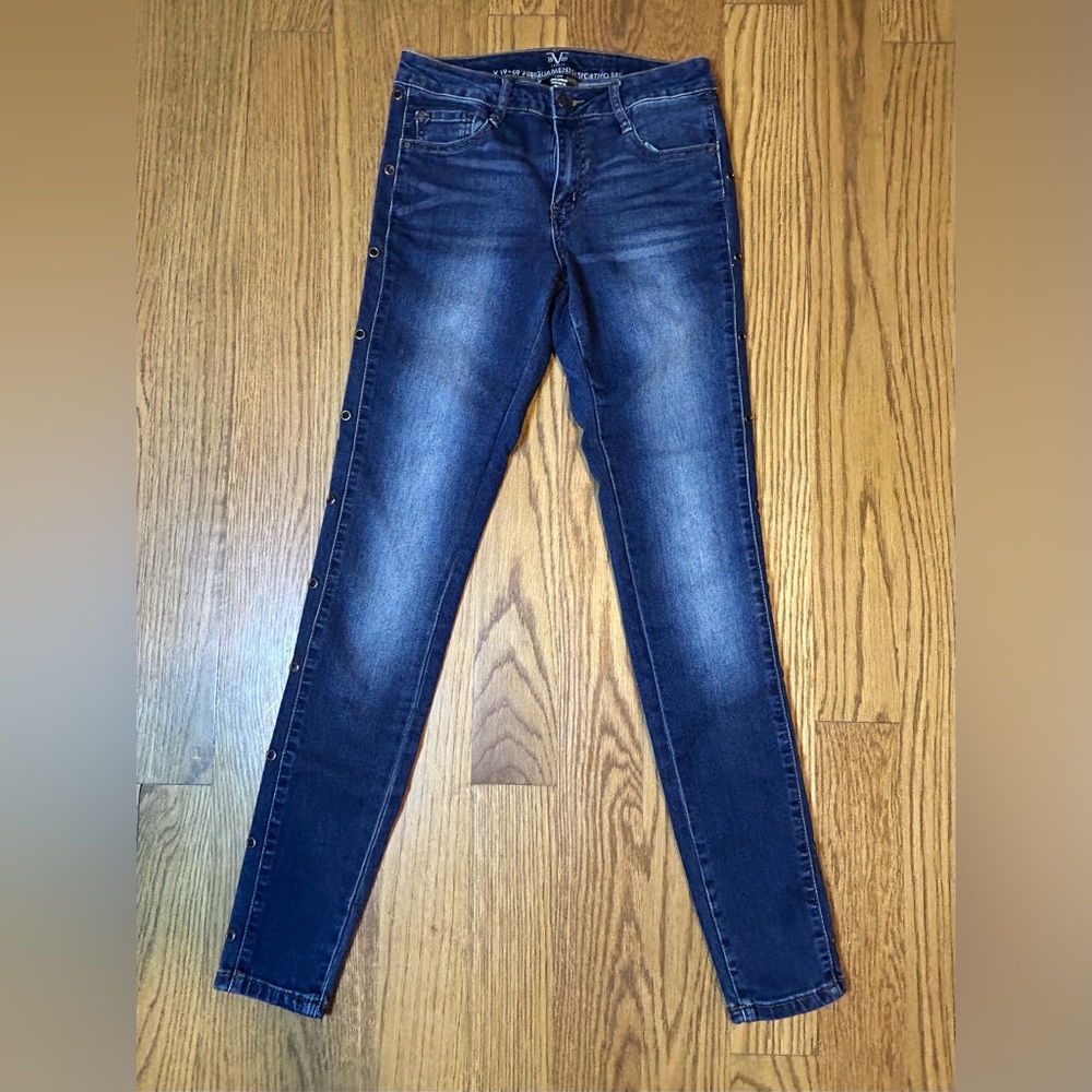 Versace‎ V 1969 Skinny Jeans With Grommet Details